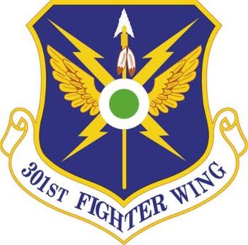 Coat of arms (crest) of the 301st Fighter Wing, US Air Force