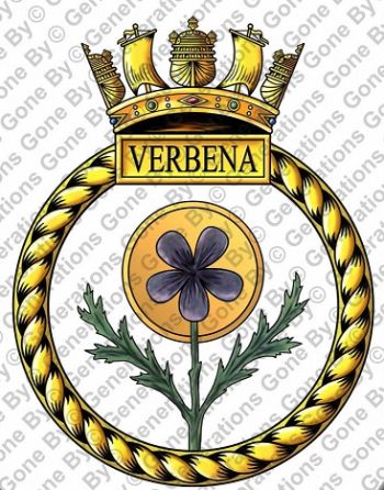 Coat of arms (crest) of the HMS Verbena, Royal Navy
