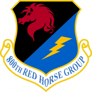 Coat of arms (crest) of the 800th RED HORSE Group, US Air Force