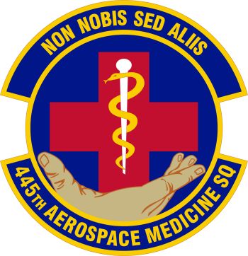 Coat of arms (crest) of the 445th Aerospace Medicine Squadron, US Air Force