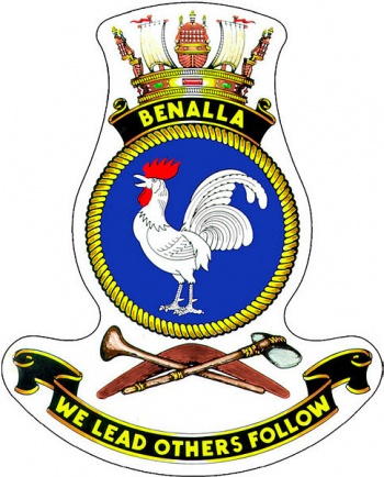 Coat of arms (crest) of the HMAS Benalla, Royal Australian Navy