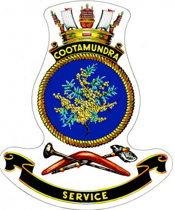 Coat of arms (crest) of the HMAS Cootamundra, Royal Australian Navy