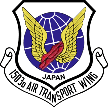 Coat of arms (crest) of the 1503rd Air Transport Wing, US Air Force