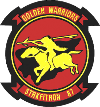 Coat of arms (crest) of the VFA-87 Golden Warriors, US Navy