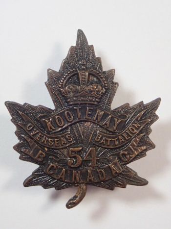 Coat of arms (crest) of the 54th (Kootenay) Battalion, CEF