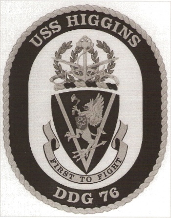 Coat of arms (crest) of the Destroyer USS Higgins