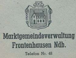 Wappen von Frontenhausen/Arms (crest) of Frontenhausen