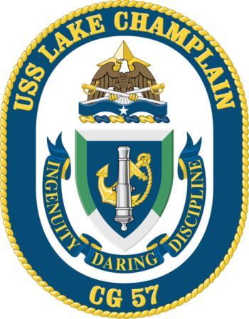 Coat of arms (crest) of the Cruiser USS Lake Champlain