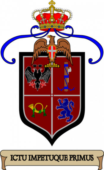 Coat of arms (crest) of 1st Bersaglieri Regiment, Italian Army
