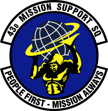 Coat of arms (crest) of the 43rd Mission Support Squadron, US Air Force