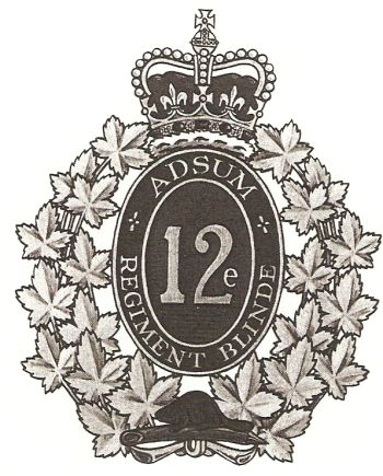 Coat of arms (crest) of 12e Régiment blindé du Canada, Canadian Army