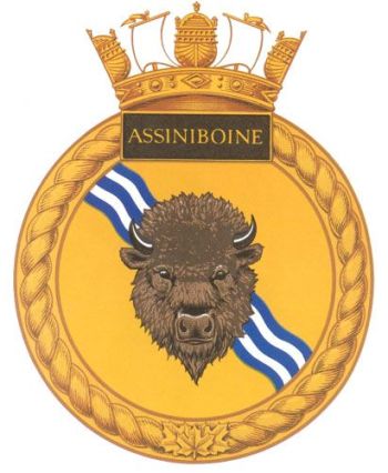 Coat of arms (crest) of the HMCS Assiniboine, Royal Canadian Navy