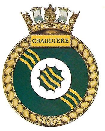 Coat of arms (crest) of the HMCS Chaudiere, Royal Canadian Navy