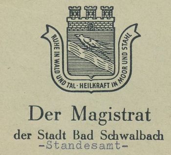 Wappen von Bad Schwalbach/Coat of arms (crest) of Bad Schwalbach