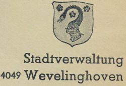 Wappen von Wevelinghoven/Arms (crest) of Wevelinghoven