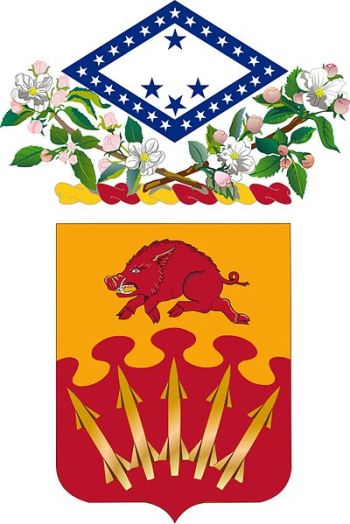 Coat of arms (crest) of the 233rd Air Defense Artillery Regiment, Arkansas Army National Guard