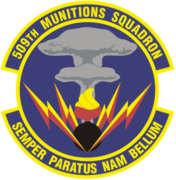 Coat of arms (crest) of the 509th Munitions Squadron, US Air Force