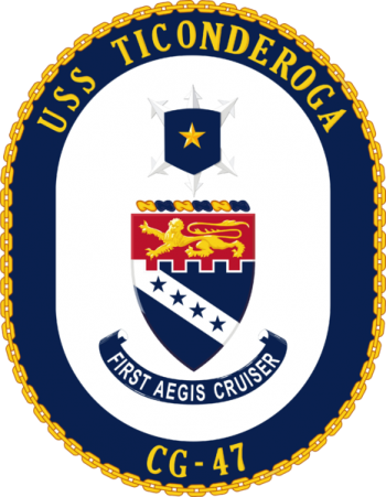 Coat of arms (crest) of the Cruiser USS Ticonderoga