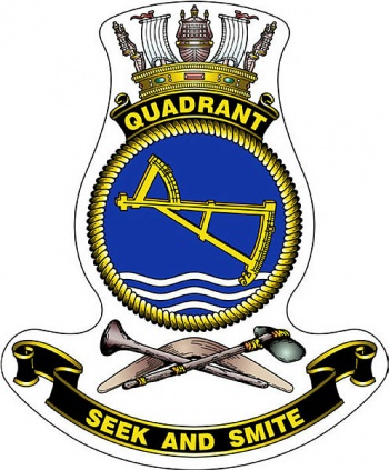 Coat of arms (crest) of the HMAS Quadrant, Royal Australian Navy
