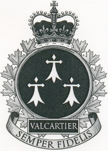 Coat of arms (crest) of the Canadian Forces Base Valcartier, Canada