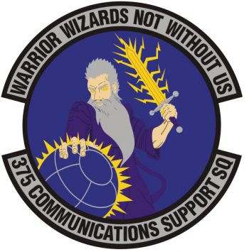 Coat of arms (crest) of the 375th Communications Support Squadron, US Air Force