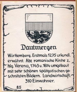 Wappen von Dautmergen/Coat of arms (crest) of Dautmergen