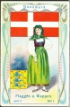Arms, Flags and Folk Costume trade card Natrogat Dänemark