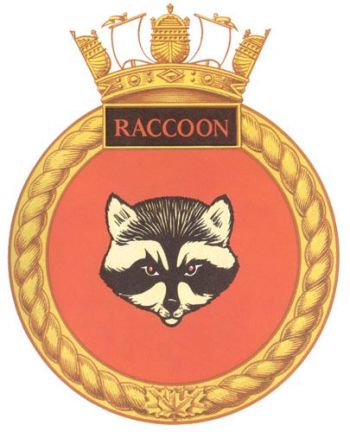 Coat of arms (crest) of the HMCS Raccoon, Royal Canadian Navy