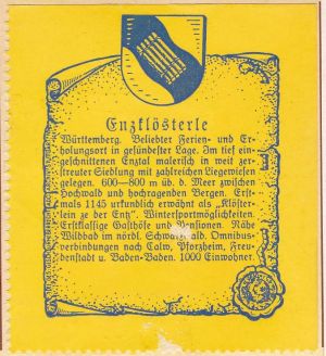 Wappen von Enzklösterle/Coat of arms (crest) of Enzklösterle