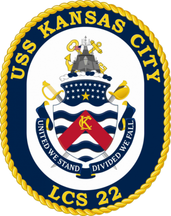 Coat of arms (crest) of the Littoral Combat Ship USS Kansas City (LCS-22)