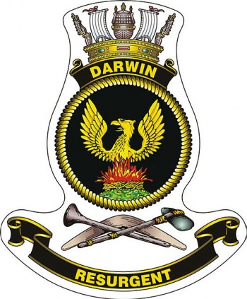 Coat of arms (crest) of the HMAS Darwin, Royal Australian Navy