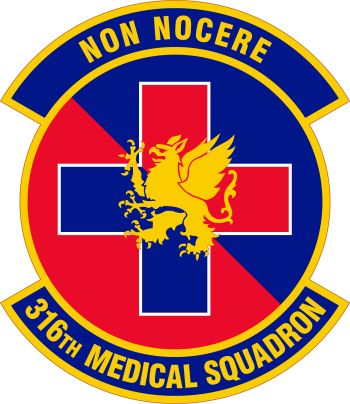 Coat of arms (crest) of the 316th Medical Squadron, US Air Force