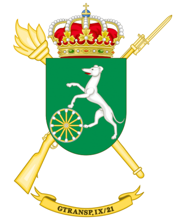Coat of arms (crest) of the Transport Group IX-21, Spanish Army