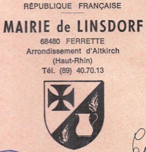 Blason de Linsdorf/Coat of arms (crest) of {{PAGENAME
