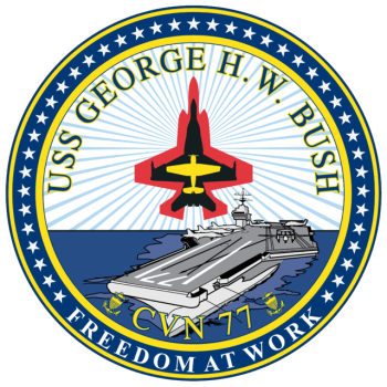 Coat of arms (crest) of the Aircraft Carrier USS George H.W. Bush (CVN-77)