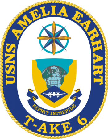 Coat of arms (crest) of the Dry Cargo Ship USNS Amelia Earhart (T-AKE-6)