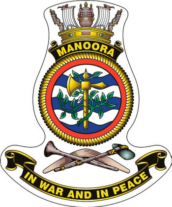 Coat of arms (crest) of the HMAS Manoora, Royal Australian Navy