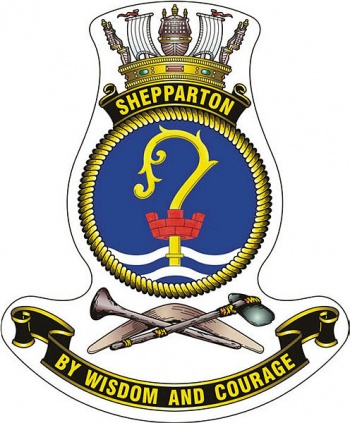Coat of arms (crest) of the HMAS Shepparton, Royal Australian Navy