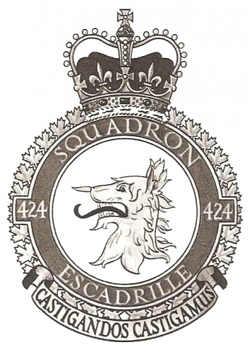 Coat of arms (crest) of the No 424 Squadron, Royal Canadian Air Force