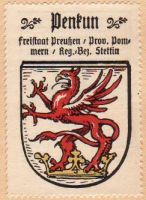 Wappen von Penkun/Arms (crest) of PenkunThe arms by Hupp in the Kaffee Hag albums +/- 1925