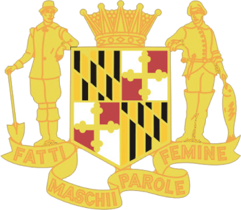 Coat of arms (crest) of Maryland Army National Guard, US