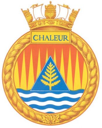 Coat of arms (crest) of the HMCS Chaleur, Royal Canadian Navy