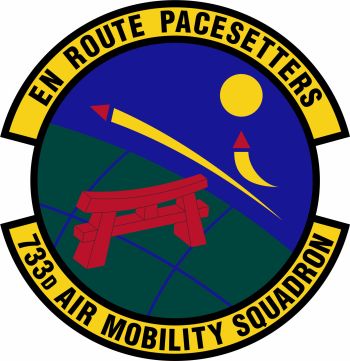 Coat of arms (crest) of the 733rd Air Mobility Squadron, US Air Force