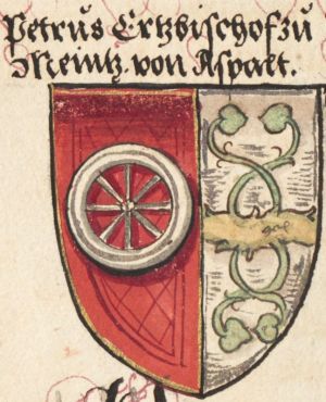 Arms (crest) of Peter von Aspelt