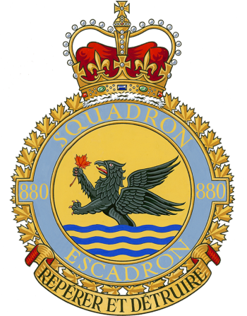 Coat of arms (crest) of No 880 Squadron, Royal Canadian Air Force