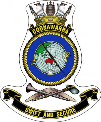 Coat of arms (crest) of the HMAS Coonawarra, Royal Australian Navy