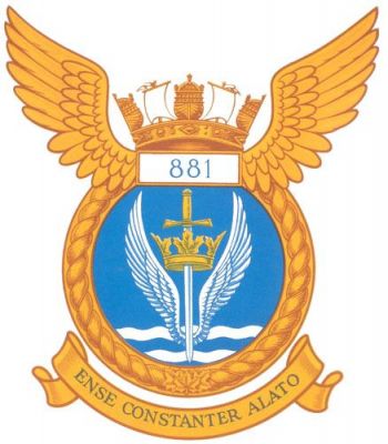 Coat of arms (crest) of the No 881 Naval Air Squadron (VF-881), Royal Canadian Navy