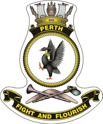 Coat of arms (crest) of the HMAS Perth, Royal Australian Navy