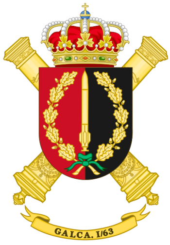 Coat of arms (crest) of the Rocket Artillery Group I-63, Spanish Army
