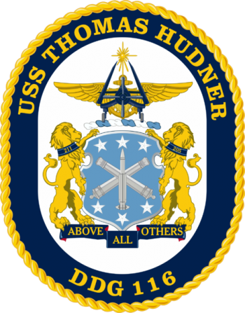 Coat of arms (crest) of the Destroyer USS Thomas Hudner (DDG-116)